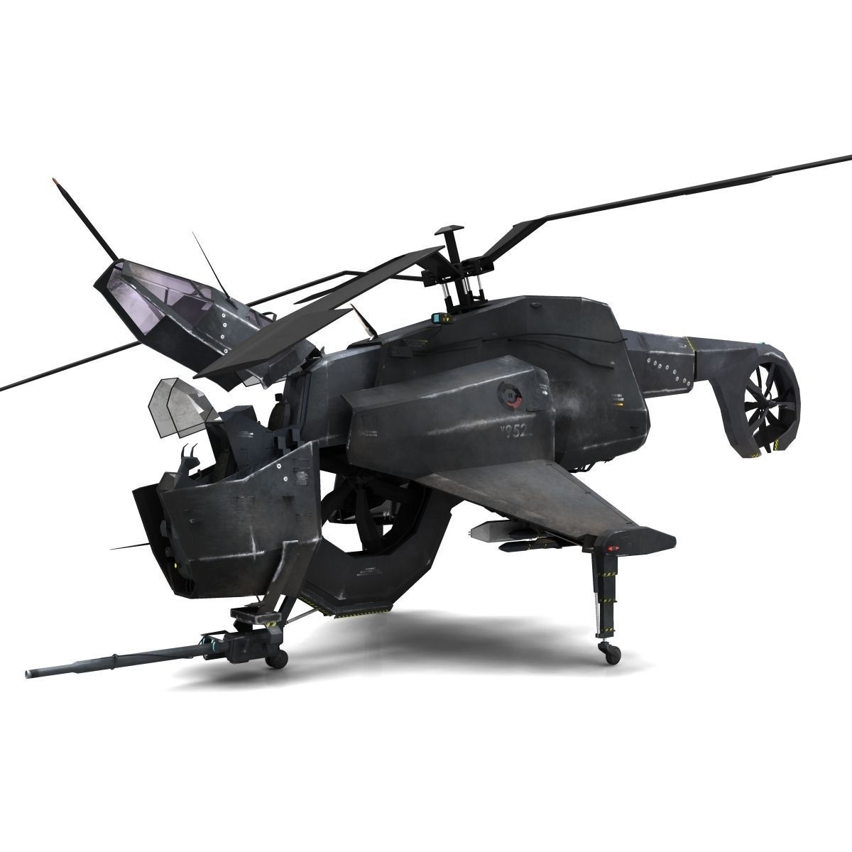 Combine Helicopter - Hunter-Chopper 3D model_2