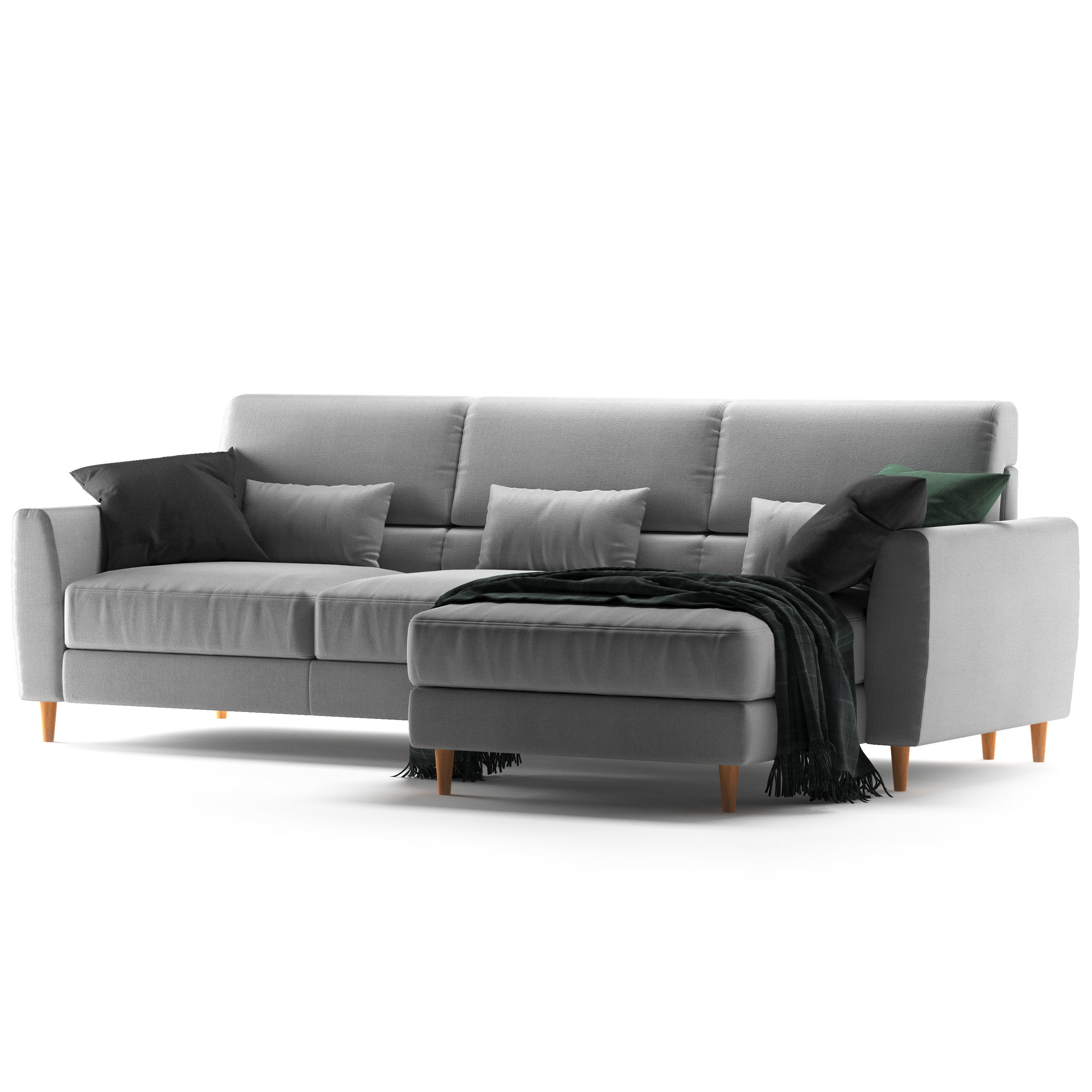 Ikea Slatorp with chaise 3D model CGTrader