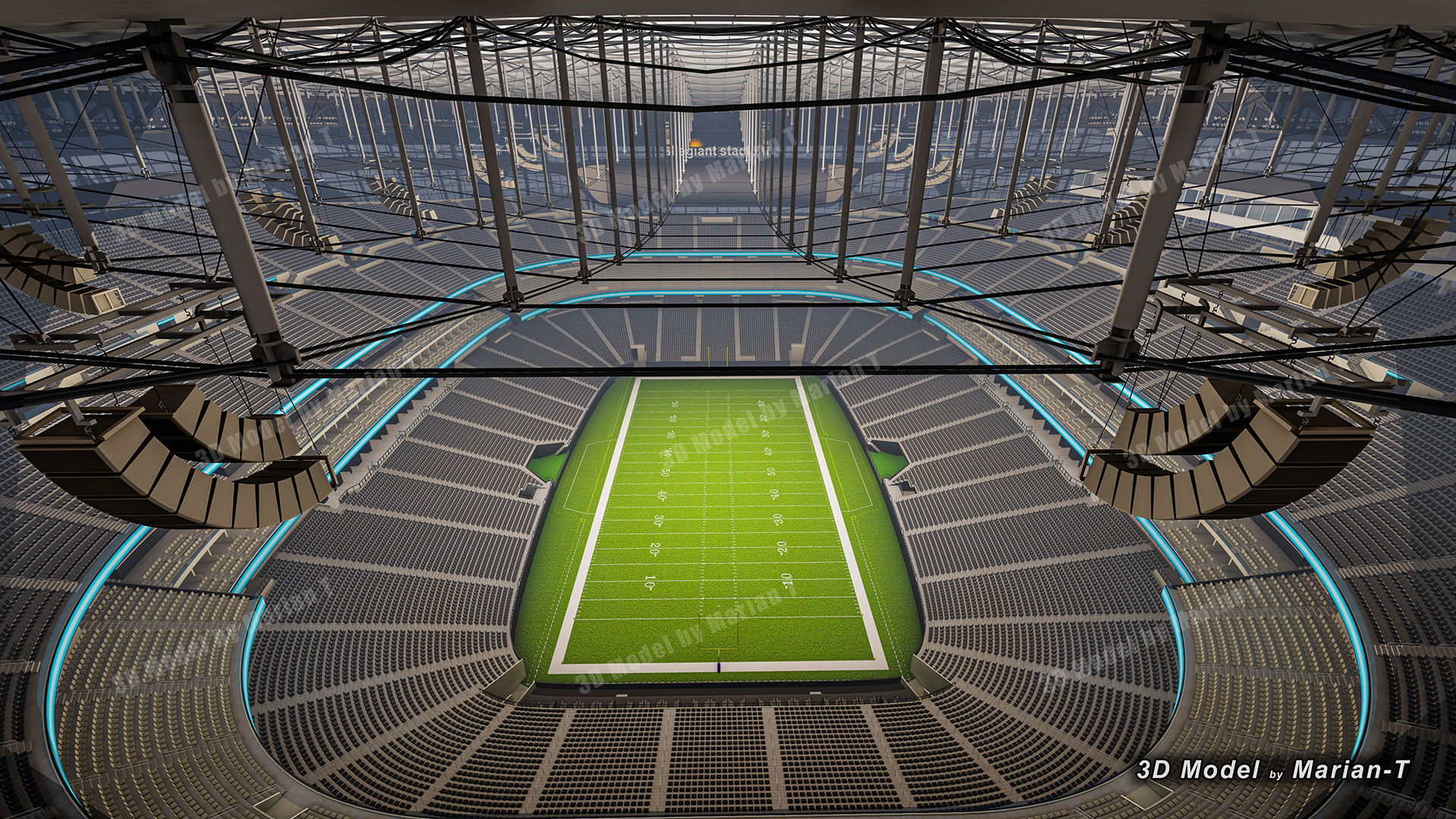 Allegiant Stadium  Las Vegas-Nevada USA Low-poly 3D model_22