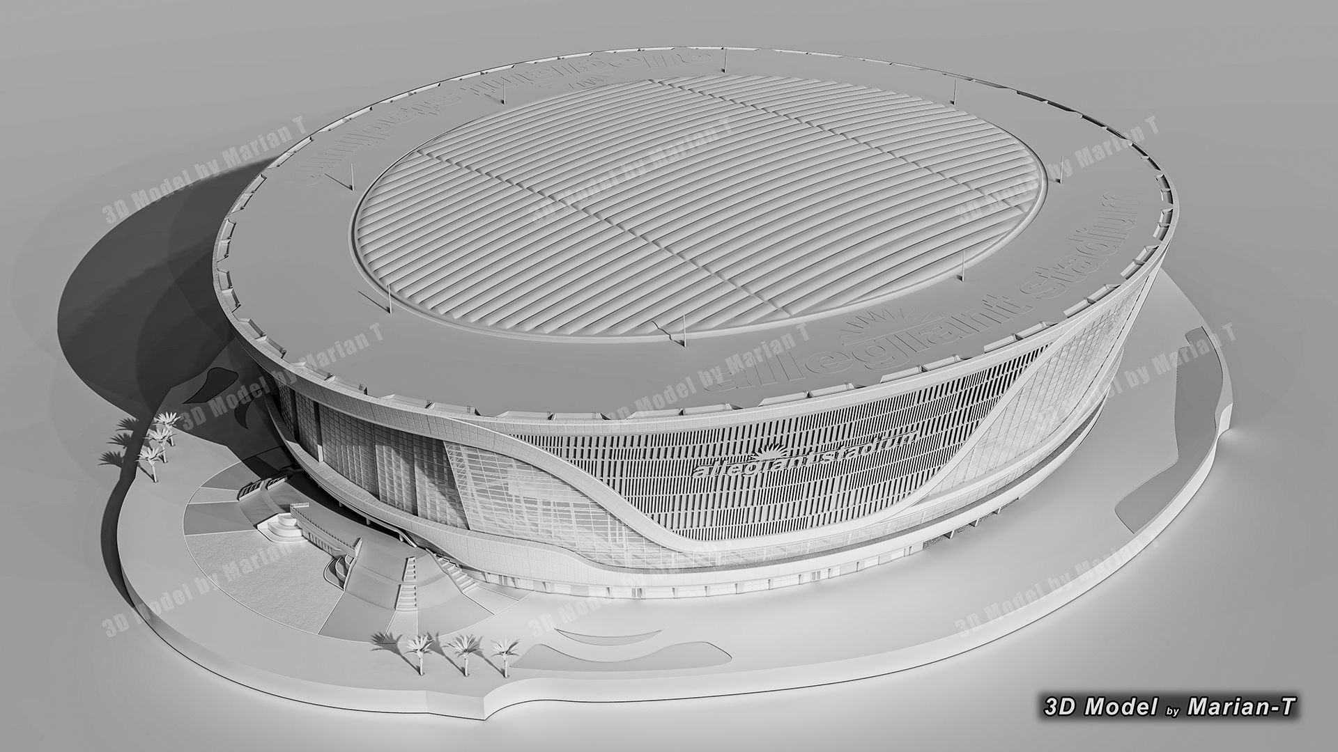 Allegiant Stadium  Las Vegas-Nevada USA Low-poly 3D model_27