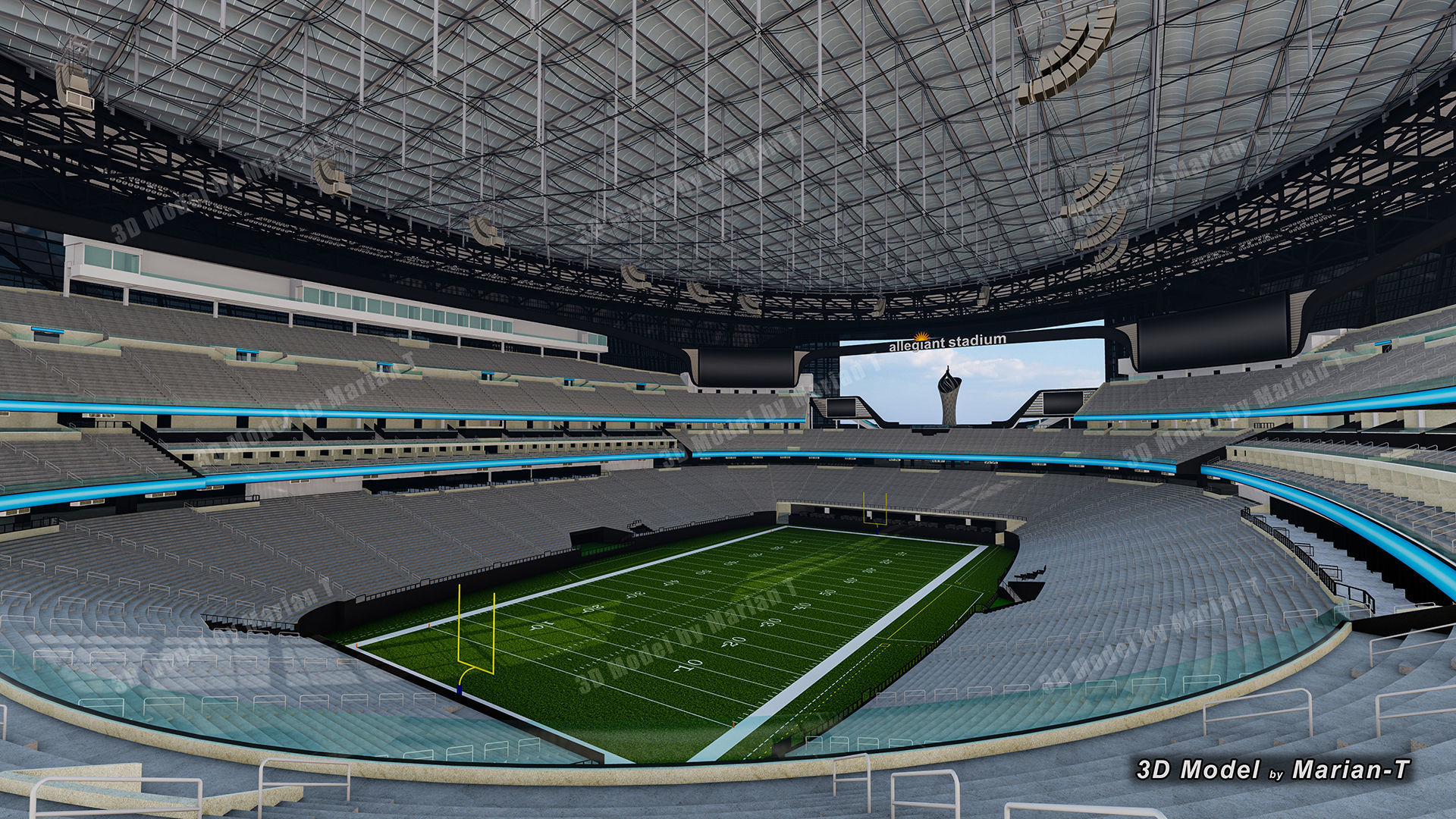 Allegiant Stadium  Las Vegas-Nevada USA Low-poly 3D model_7