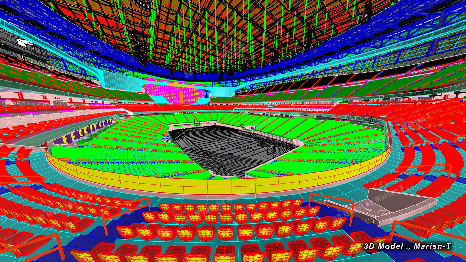 Allegiant Stadium  Las Vegas-Nevada USA Low-poly 3D model_14