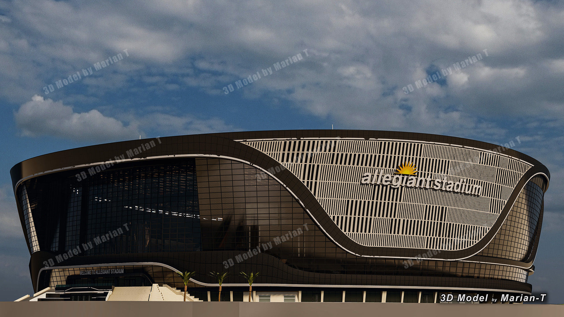 Allegiant Stadium  Las Vegas-Nevada USA Low-poly 3D model_51