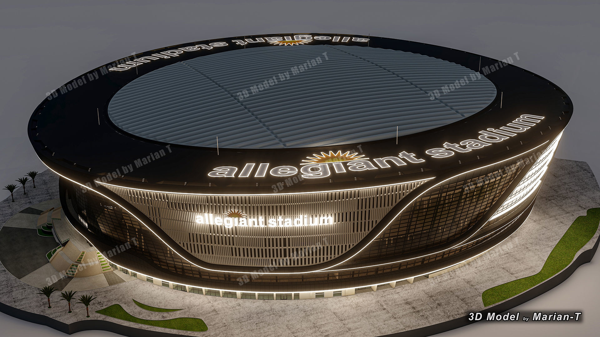 Allegiant Stadium  Las Vegas-Nevada USA Low-poly 3D model_41