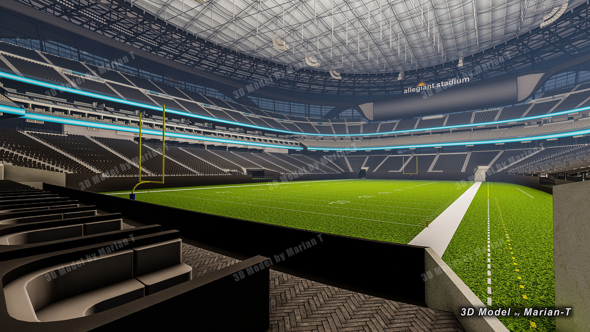 Allegiant Stadium  Las Vegas-Nevada USA Low-poly 3D model_21