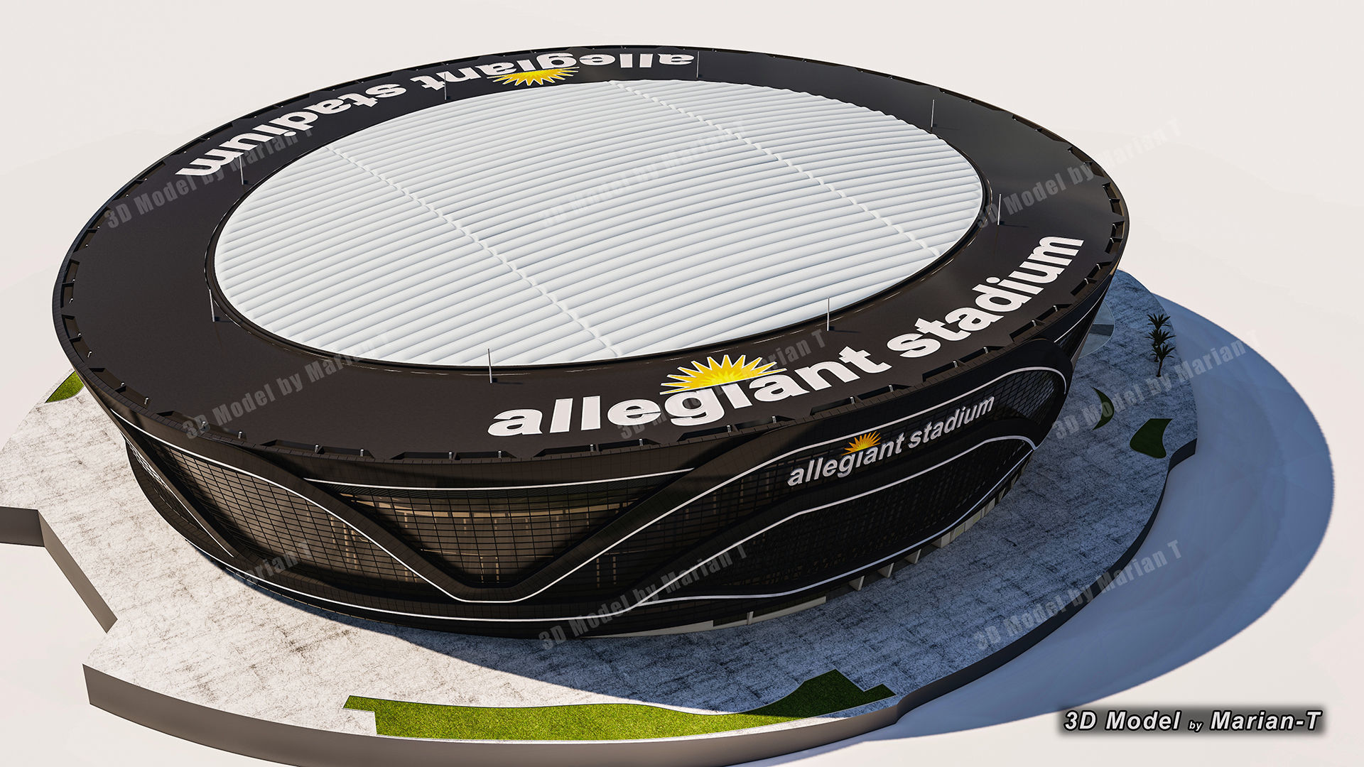 Allegiant Stadium  Las Vegas-Nevada USA Low-poly 3D model_32