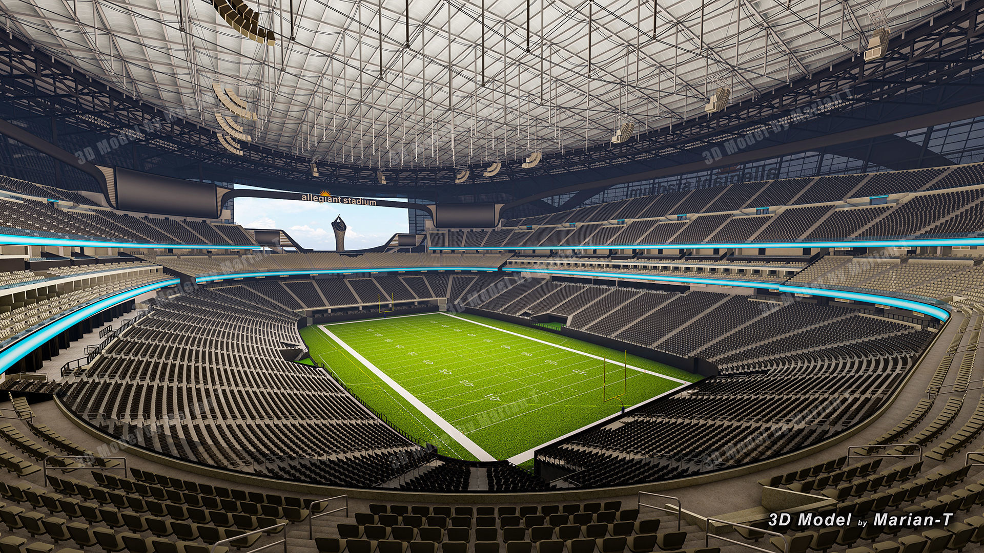 Allegiant Stadium  Las Vegas-Nevada USA Low-poly 3D model_12