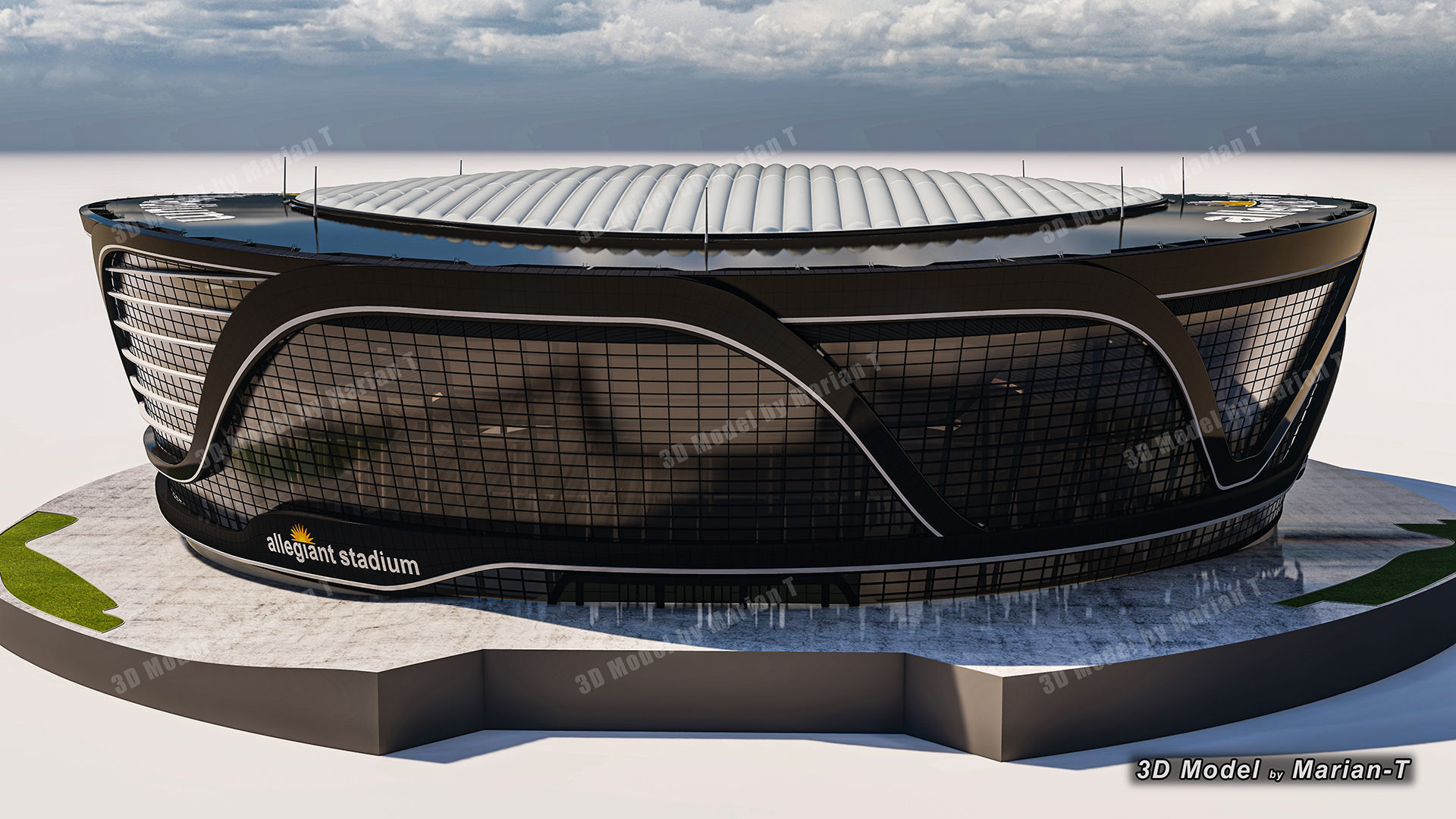 Allegiant Stadium  Las Vegas-Nevada USA Low-poly 3D model_53