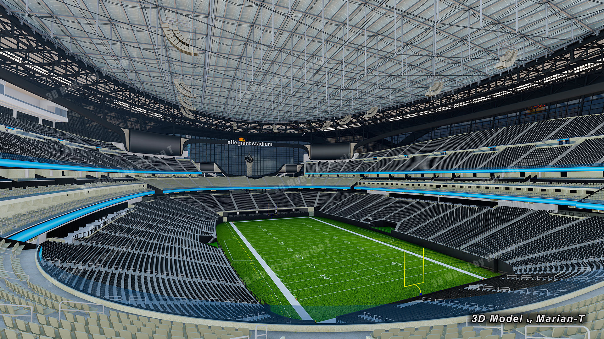 Allegiant Stadium  Las Vegas-Nevada USA Low-poly 3D model_4