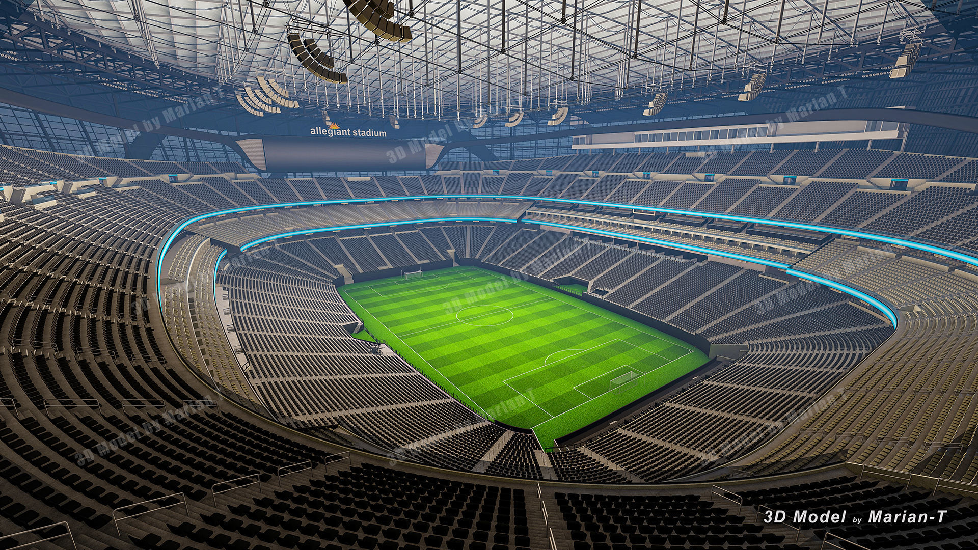 Allegiant Stadium  Las Vegas-Nevada USA Low-poly 3D model_18
