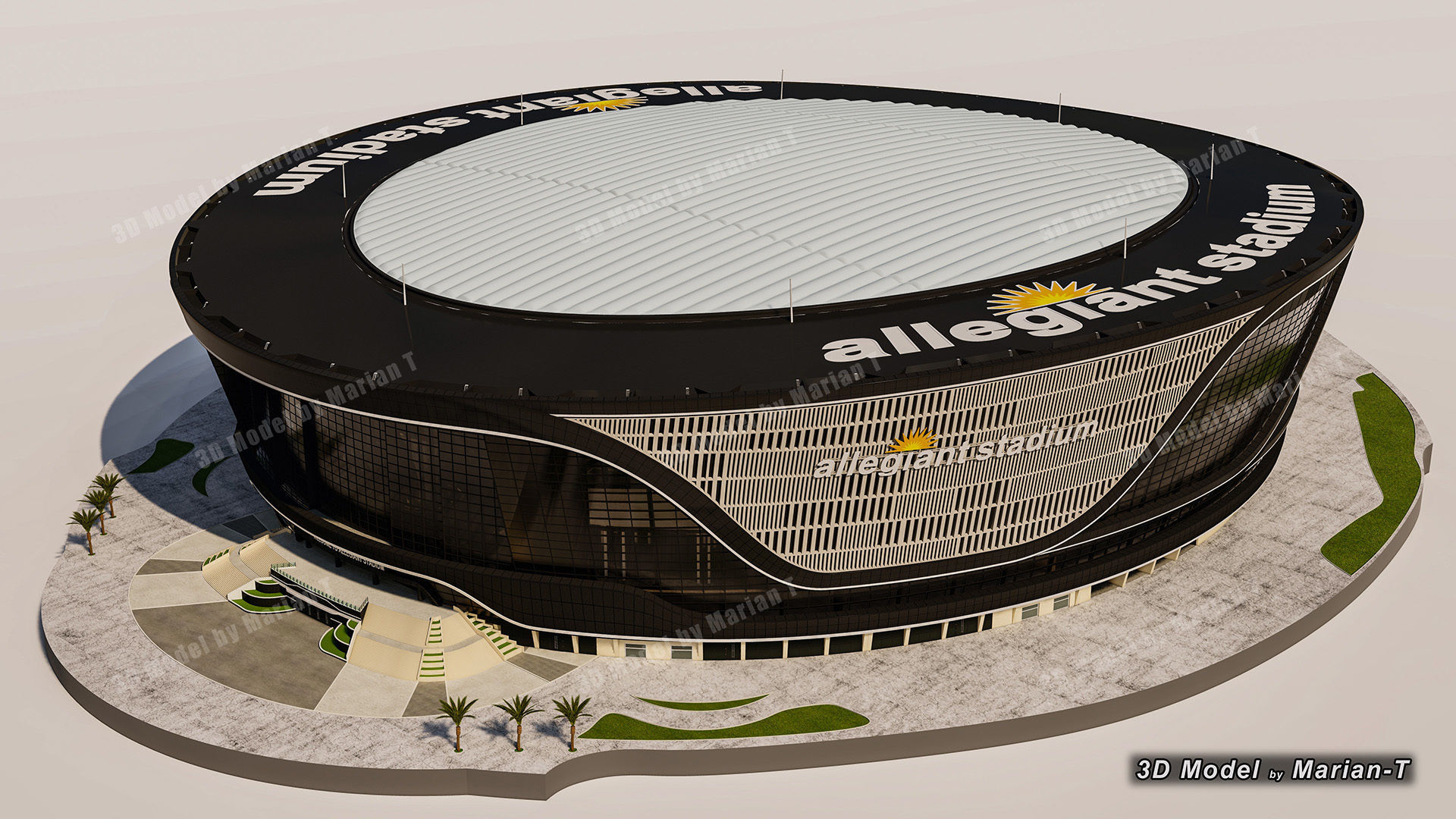 Allegiant Stadium  Las Vegas-Nevada USA Low-poly 3D model_49