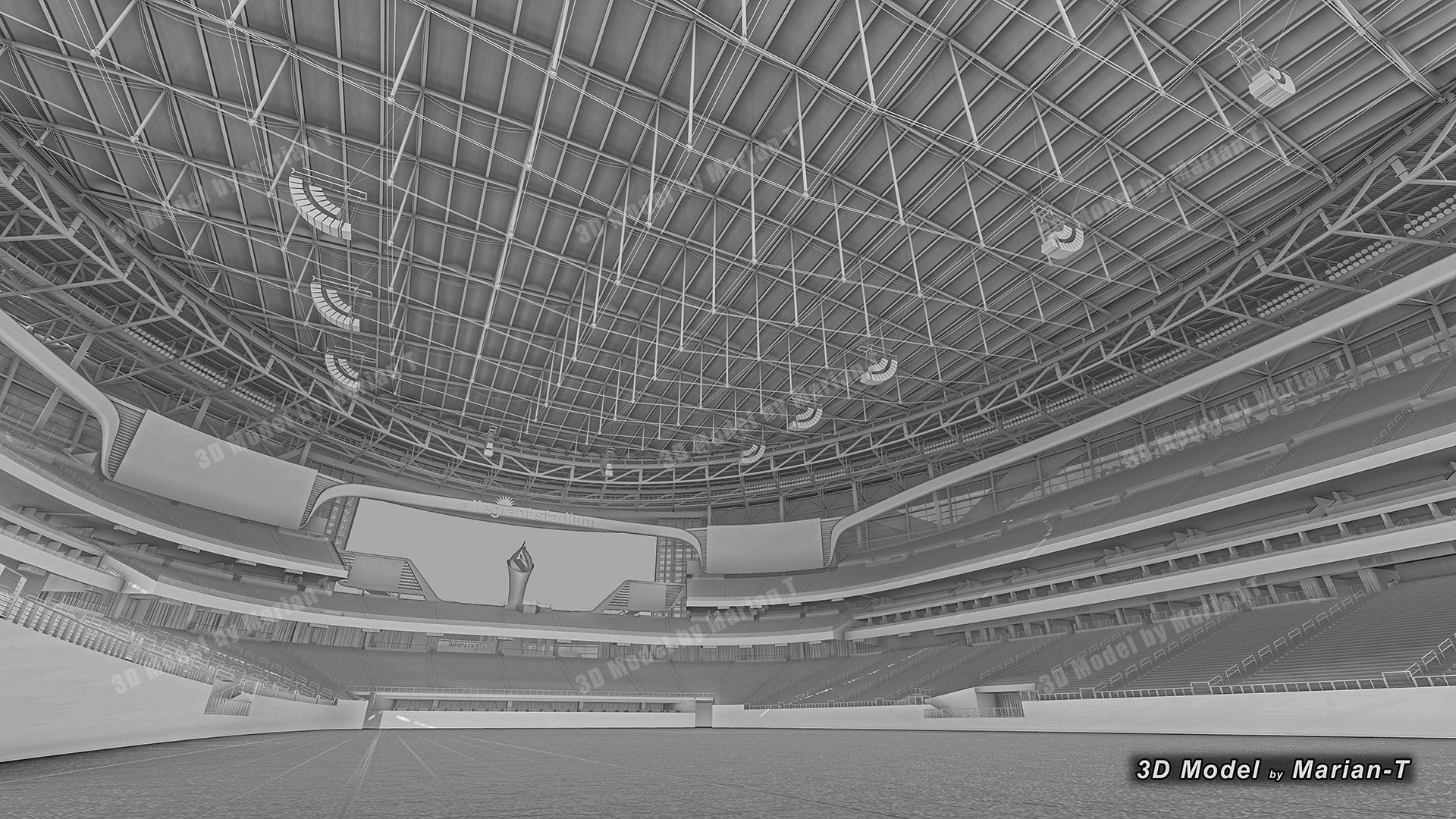Allegiant Stadium  Las Vegas-Nevada USA Low-poly 3D model_25