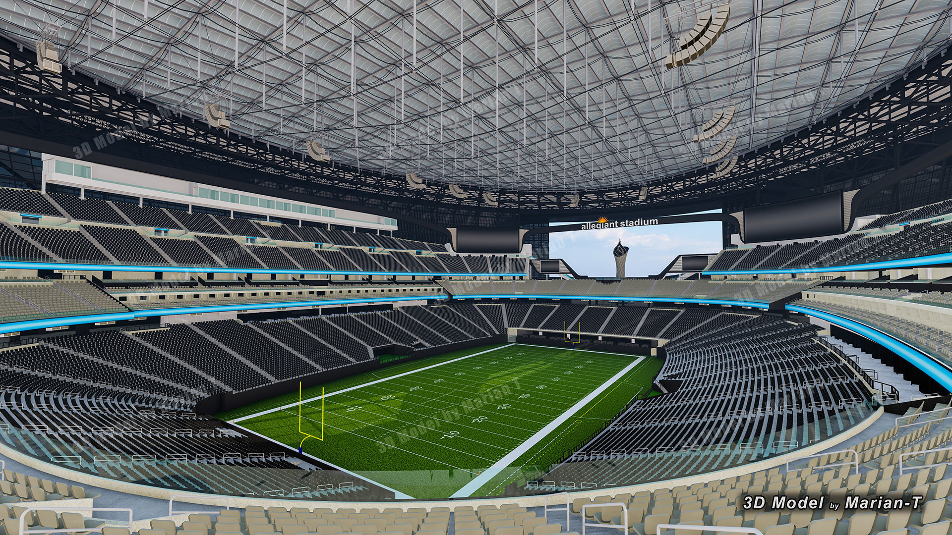 Allegiant Stadium  Las Vegas-Nevada USA Low-poly 3D model_6