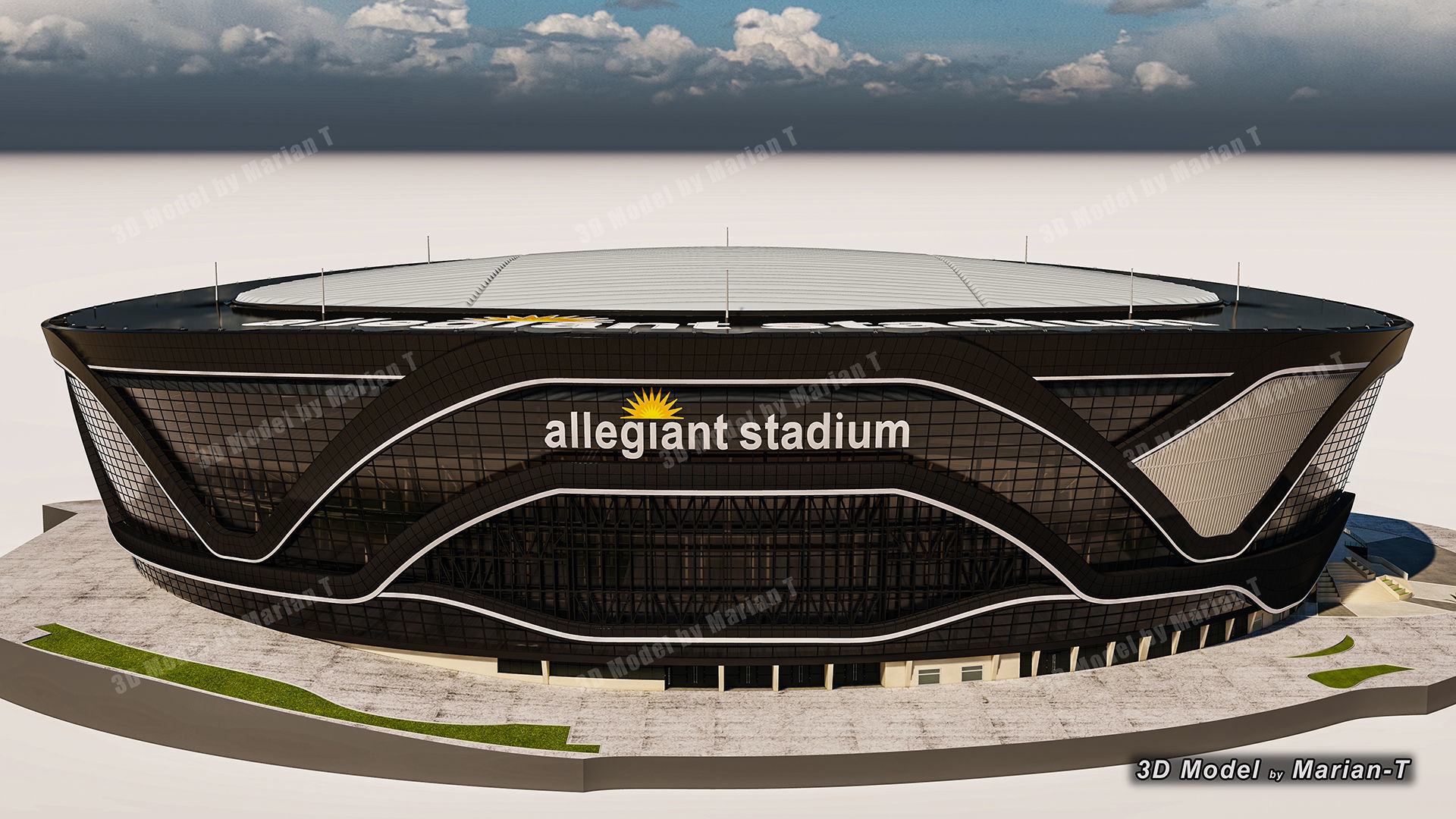 Allegiant Stadium  Las Vegas-Nevada USA Low-poly 3D model_52