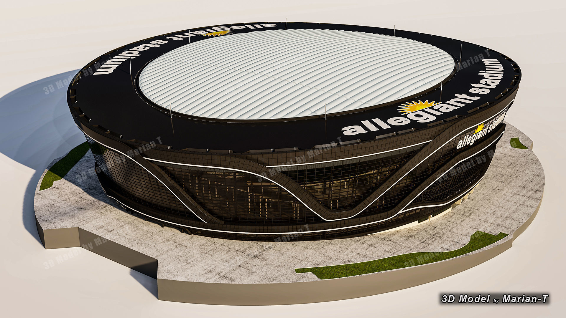 Allegiant Stadium  Las Vegas-Nevada USA Low-poly 3D model_48