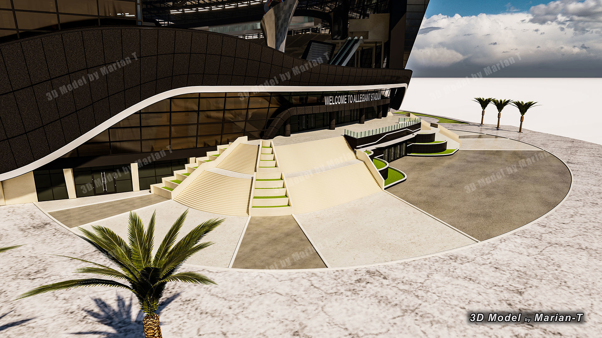 Allegiant Stadium  Las Vegas-Nevada USA Low-poly 3D model_34