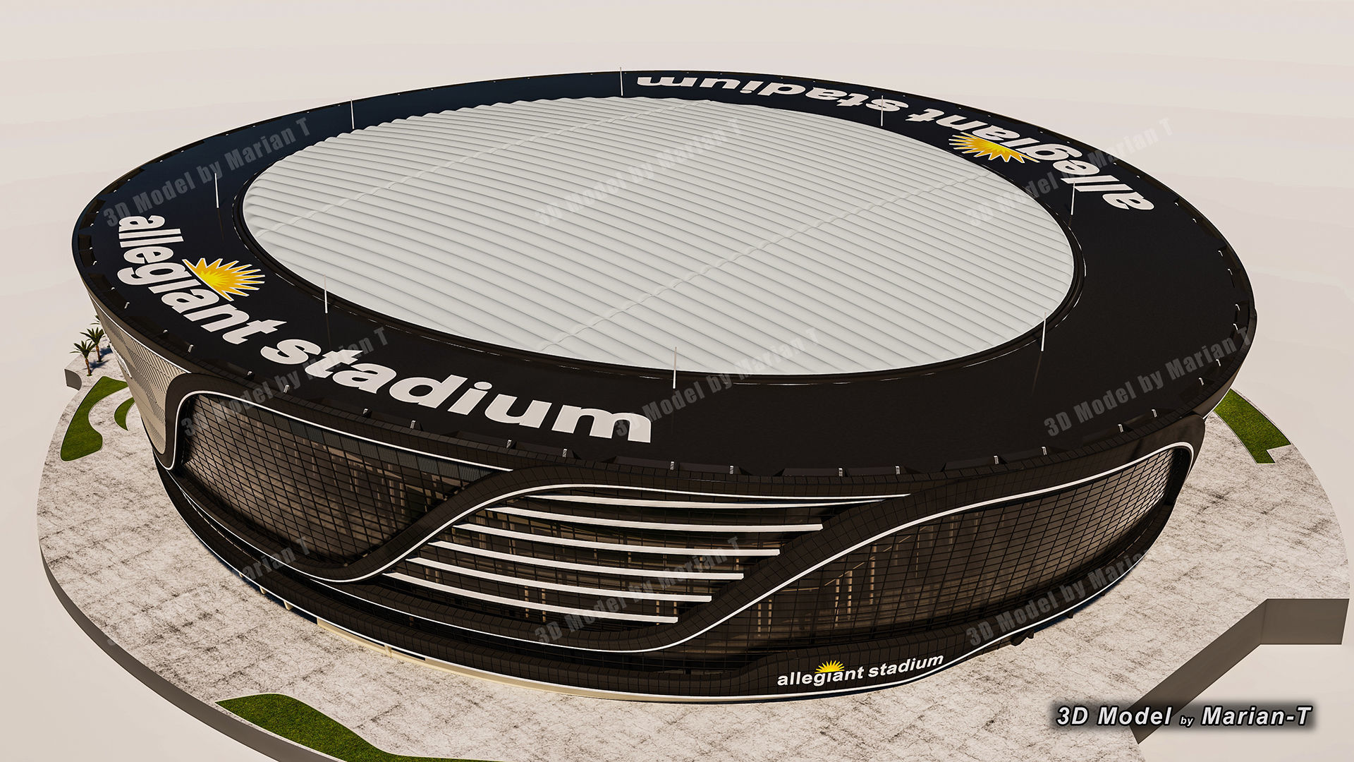 Allegiant Stadium  Las Vegas-Nevada USA Low-poly 3D model_39