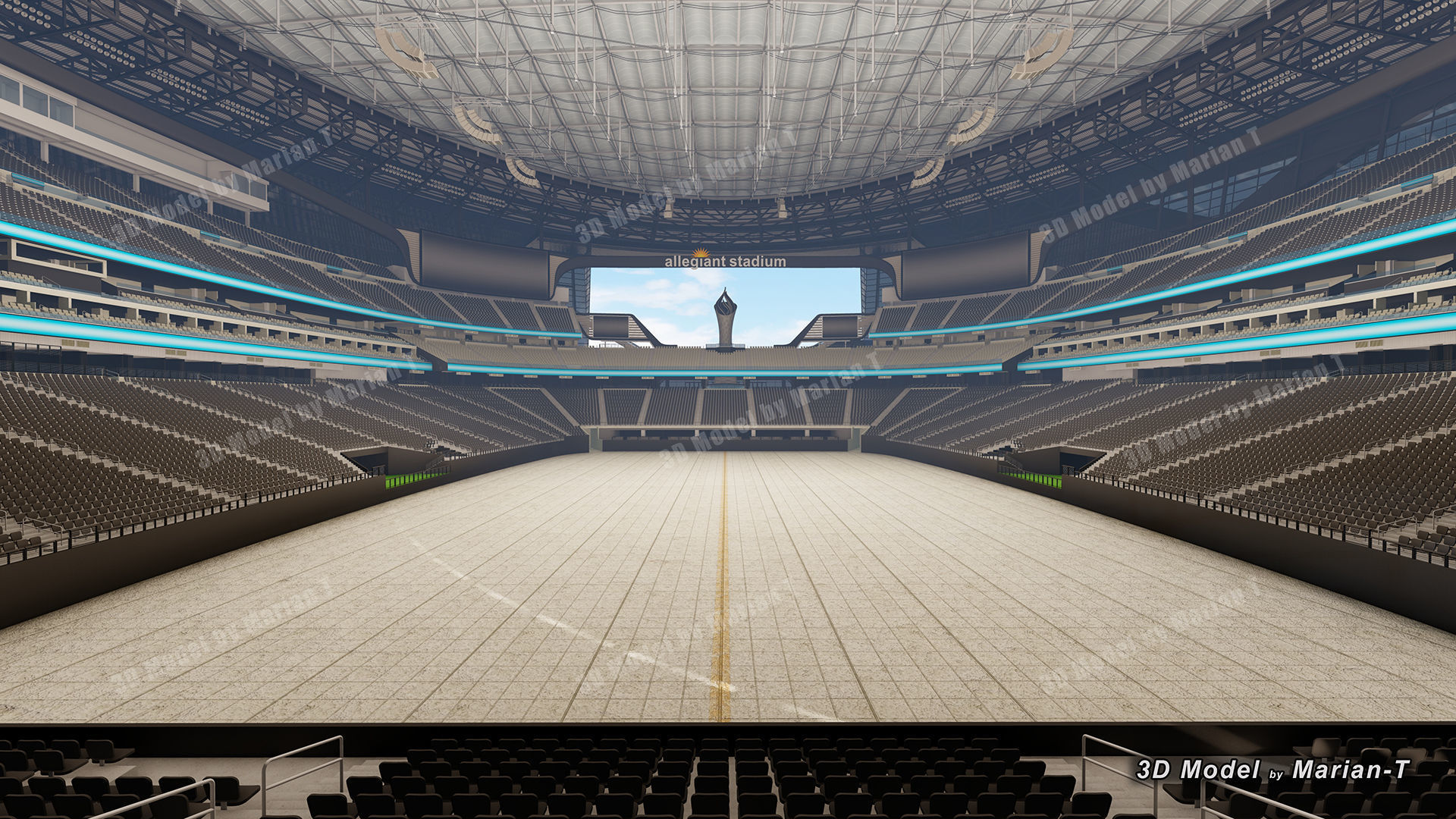 Allegiant Stadium  Las Vegas-Nevada USA Low-poly 3D model_23
