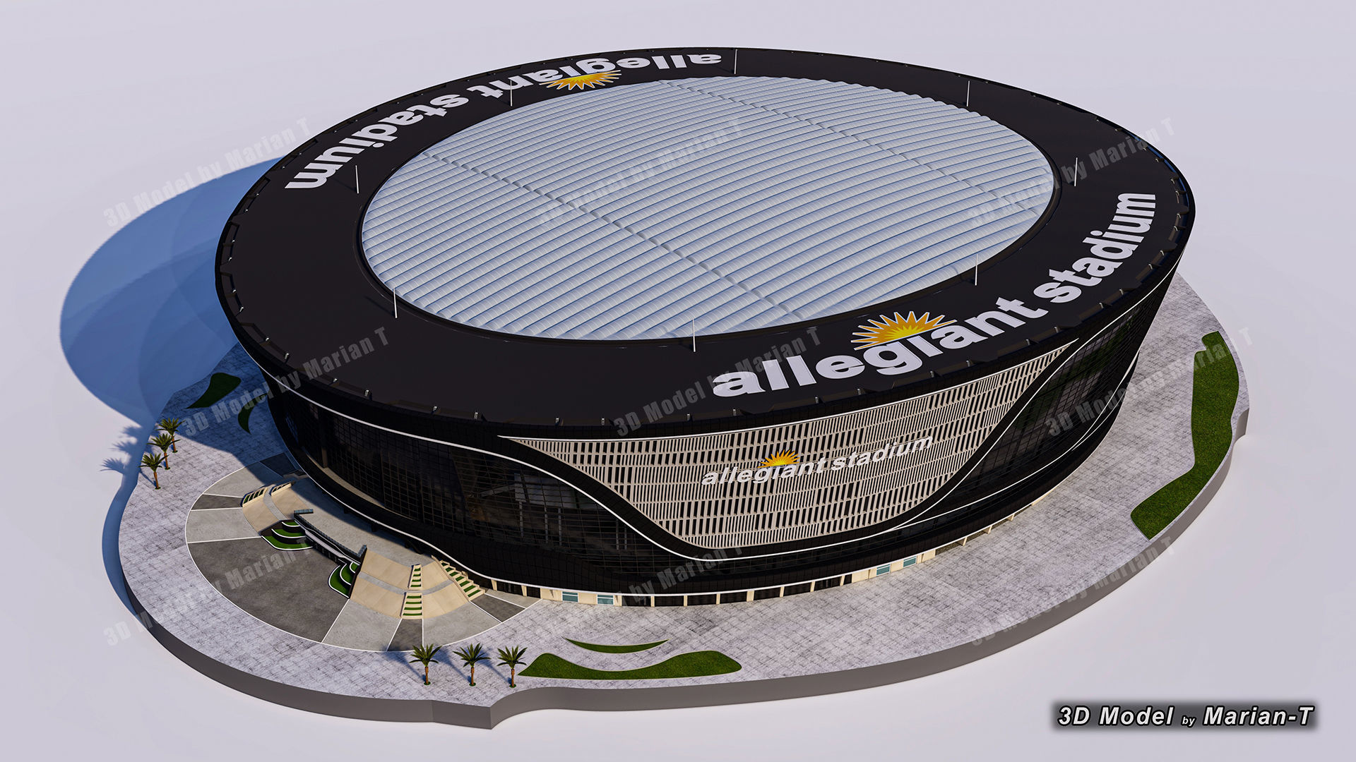 Allegiant Stadium  Las Vegas-Nevada USA Low-poly 3D model_3