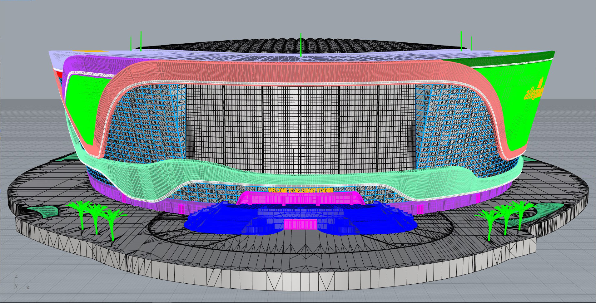 Allegiant Stadium  Las Vegas-Nevada USA Low-poly 3D model_38