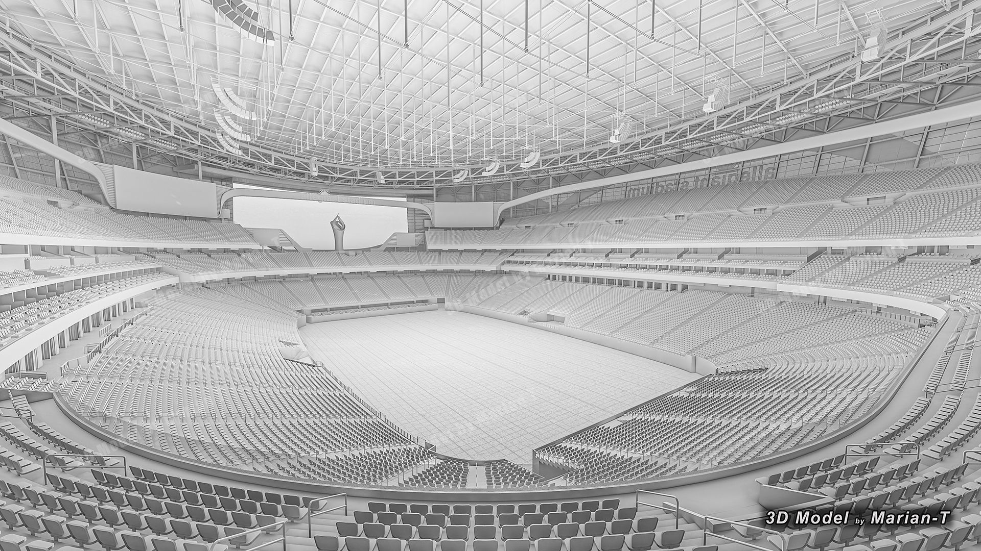 Allegiant Stadium  Las Vegas-Nevada USA Low-poly 3D model_13