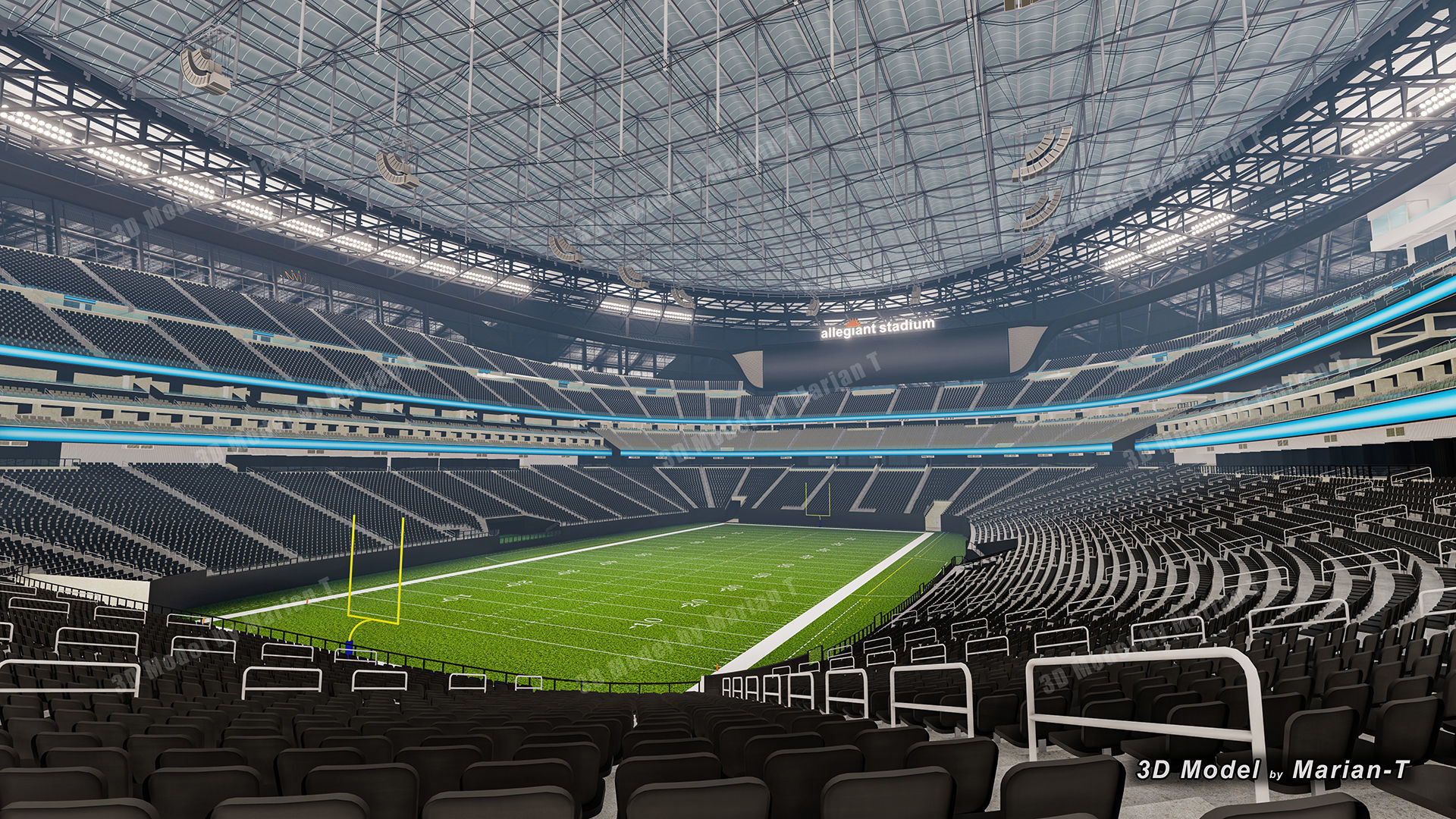 Allegiant Stadium  Las Vegas-Nevada USA Low-poly 3D model_5
