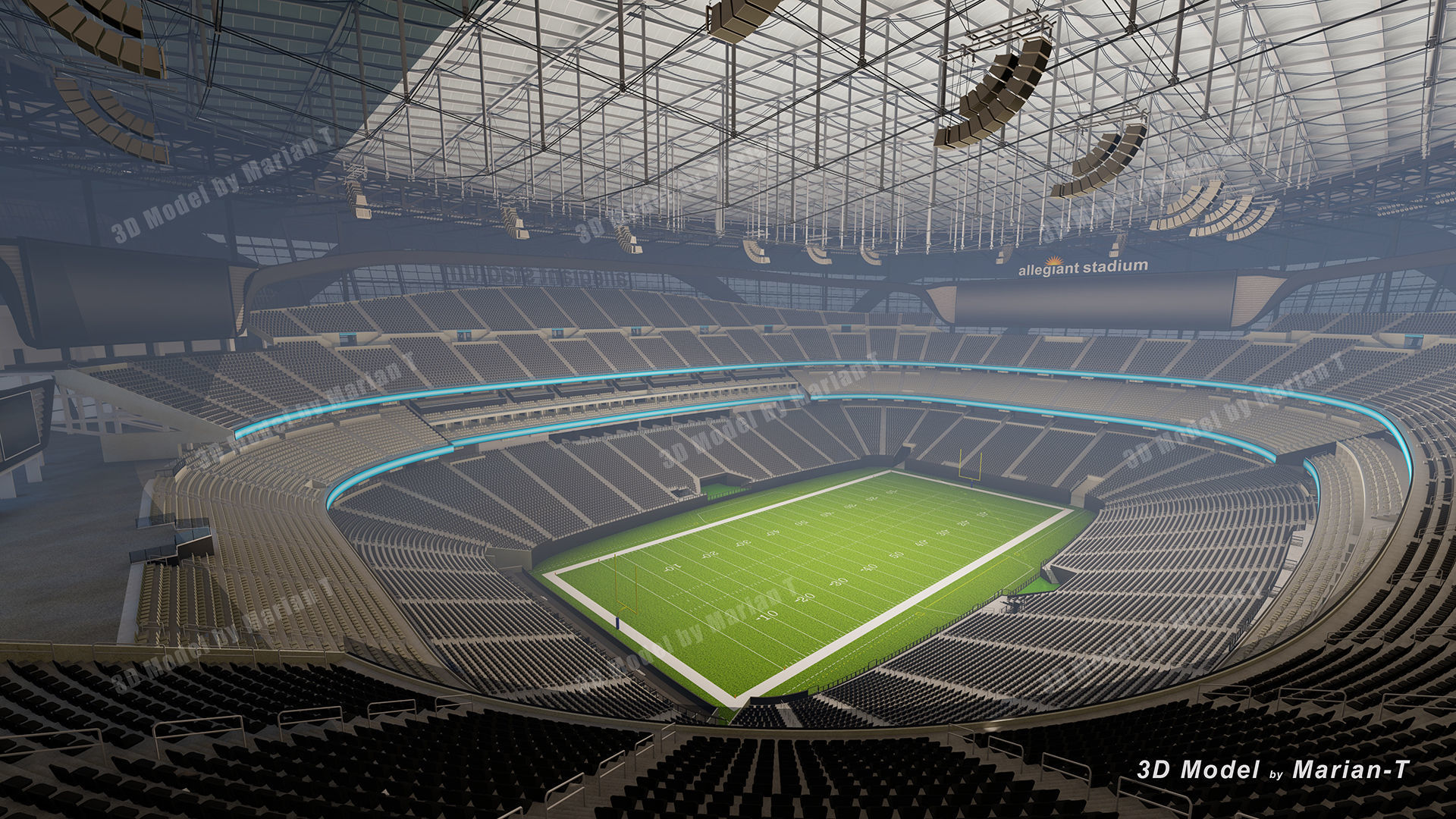 Allegiant Stadium  Las Vegas-Nevada USA Low-poly 3D model_26