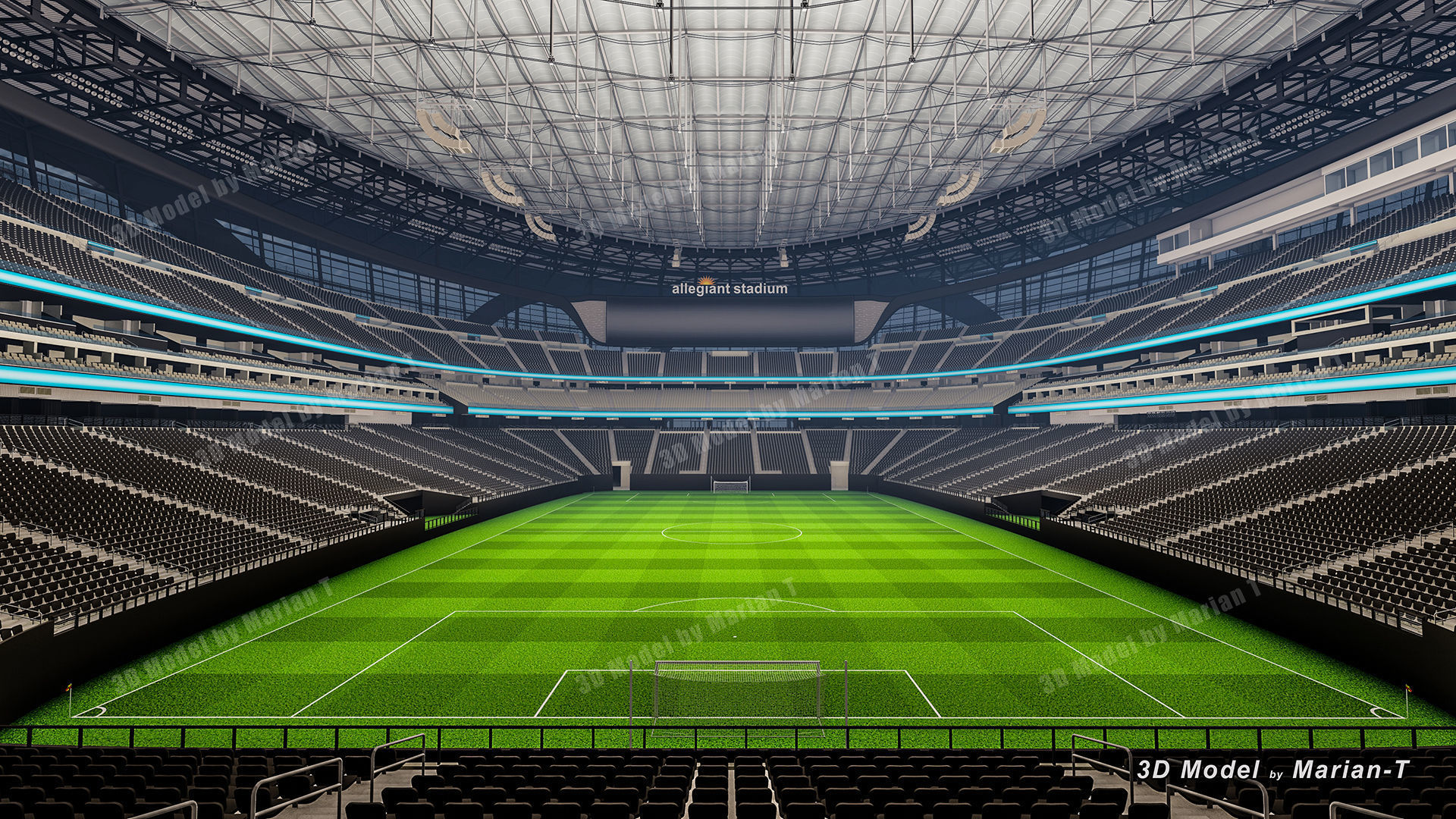 Allegiant Stadium  Las Vegas-Nevada USA Low-poly 3D model_17