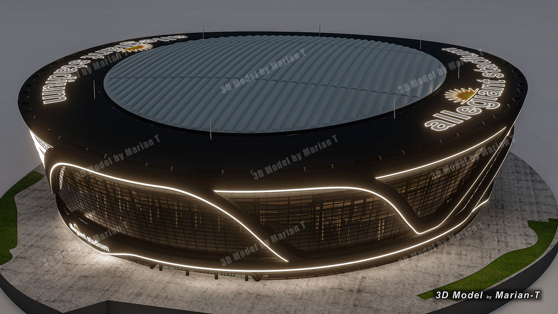 Allegiant Stadium  Las Vegas-Nevada USA Low-poly 3D model_43