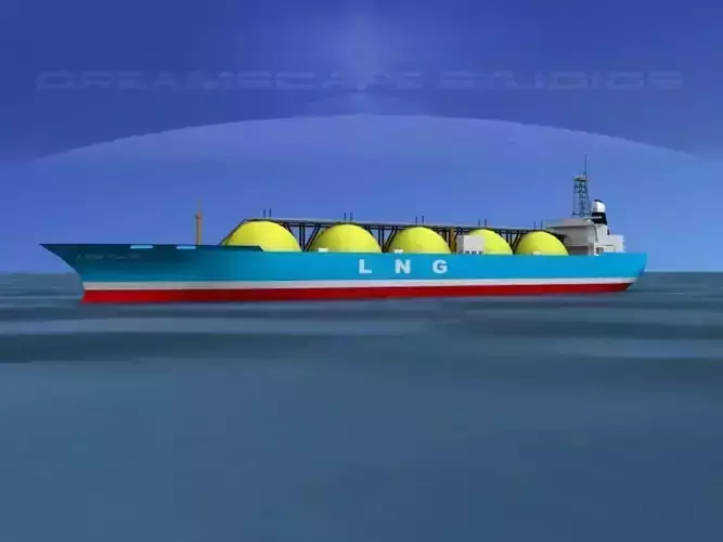 LNG Tanker Ship 3D model