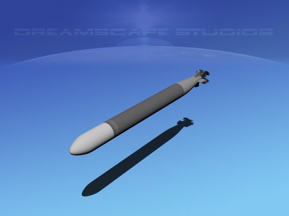 Mark 12 Torpedo  Low-poly 3D model_10