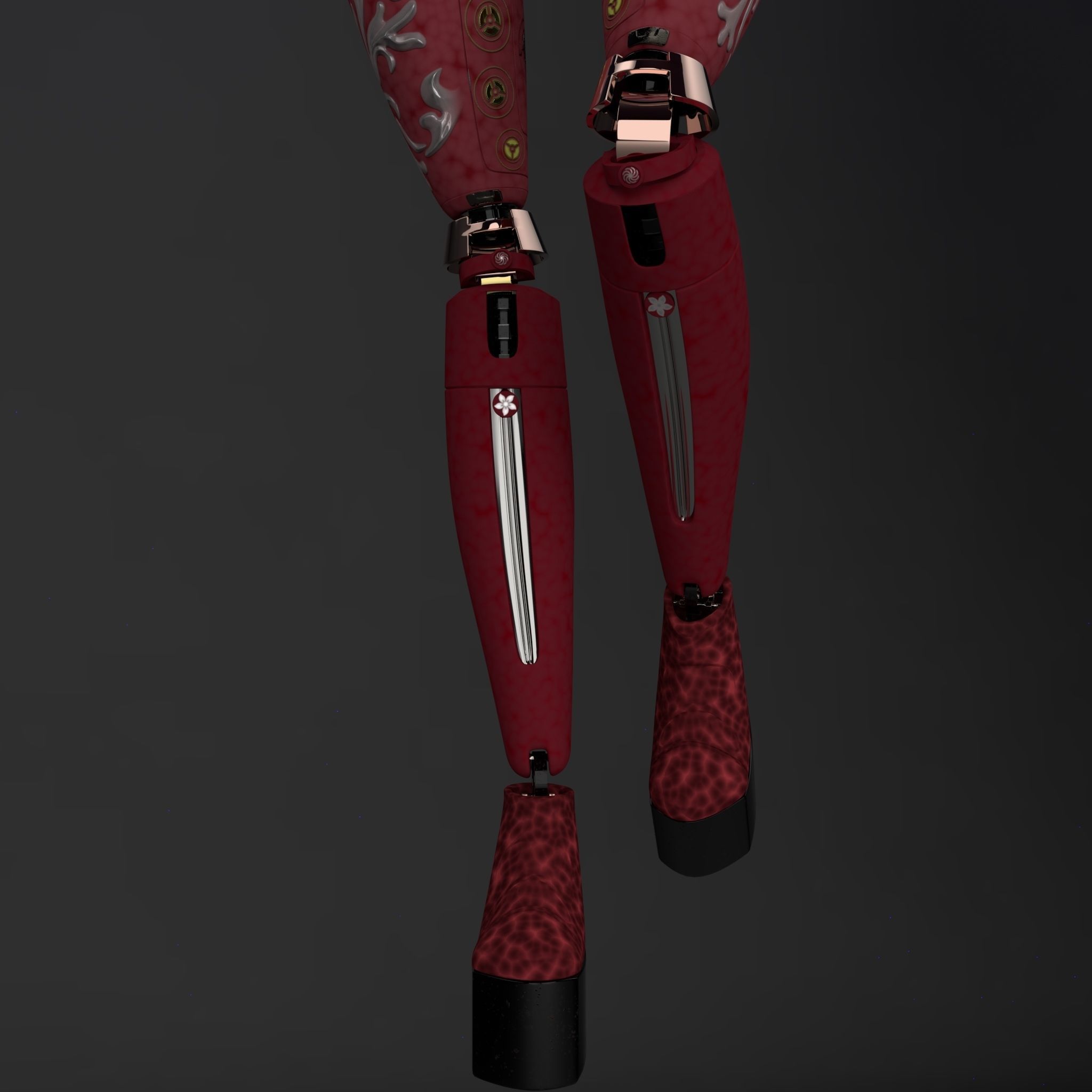 Female Robot Model 3D model_5