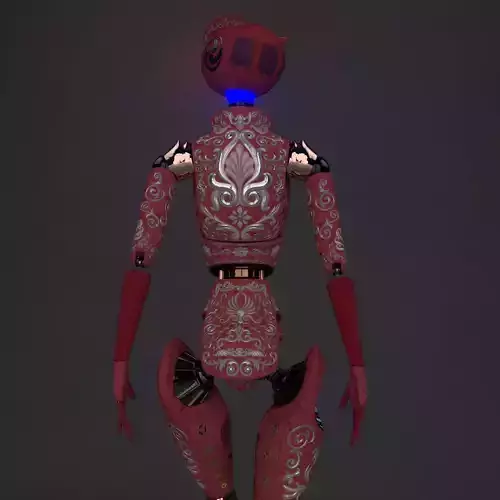 Female Robot Model 3D model