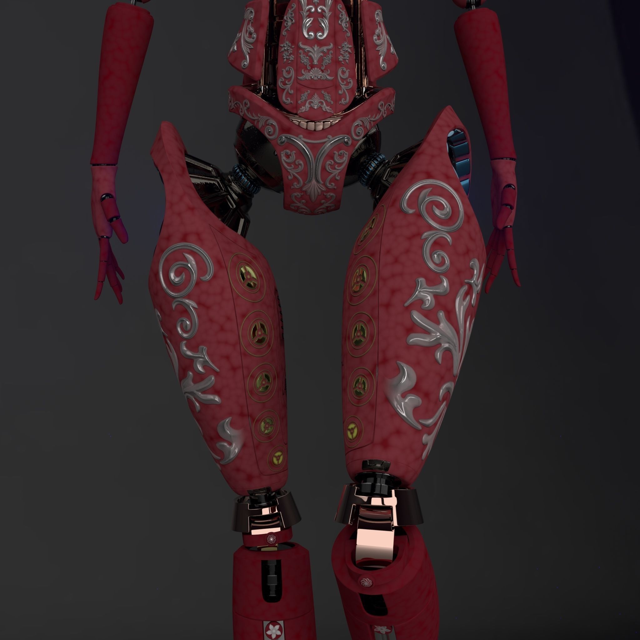 Female Robot Model 3D model_7