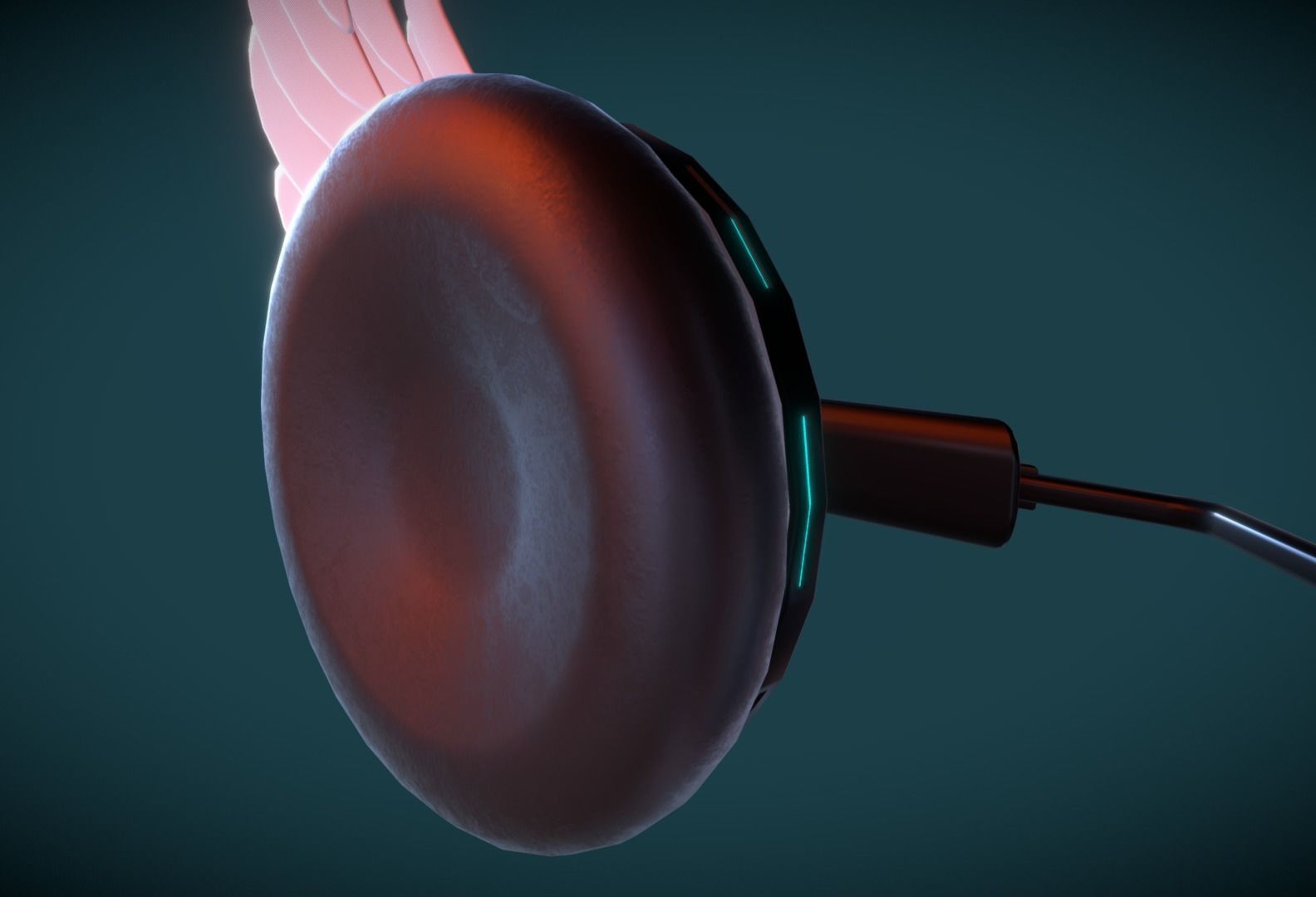 Wing Headphone Low-poly 3D model_11