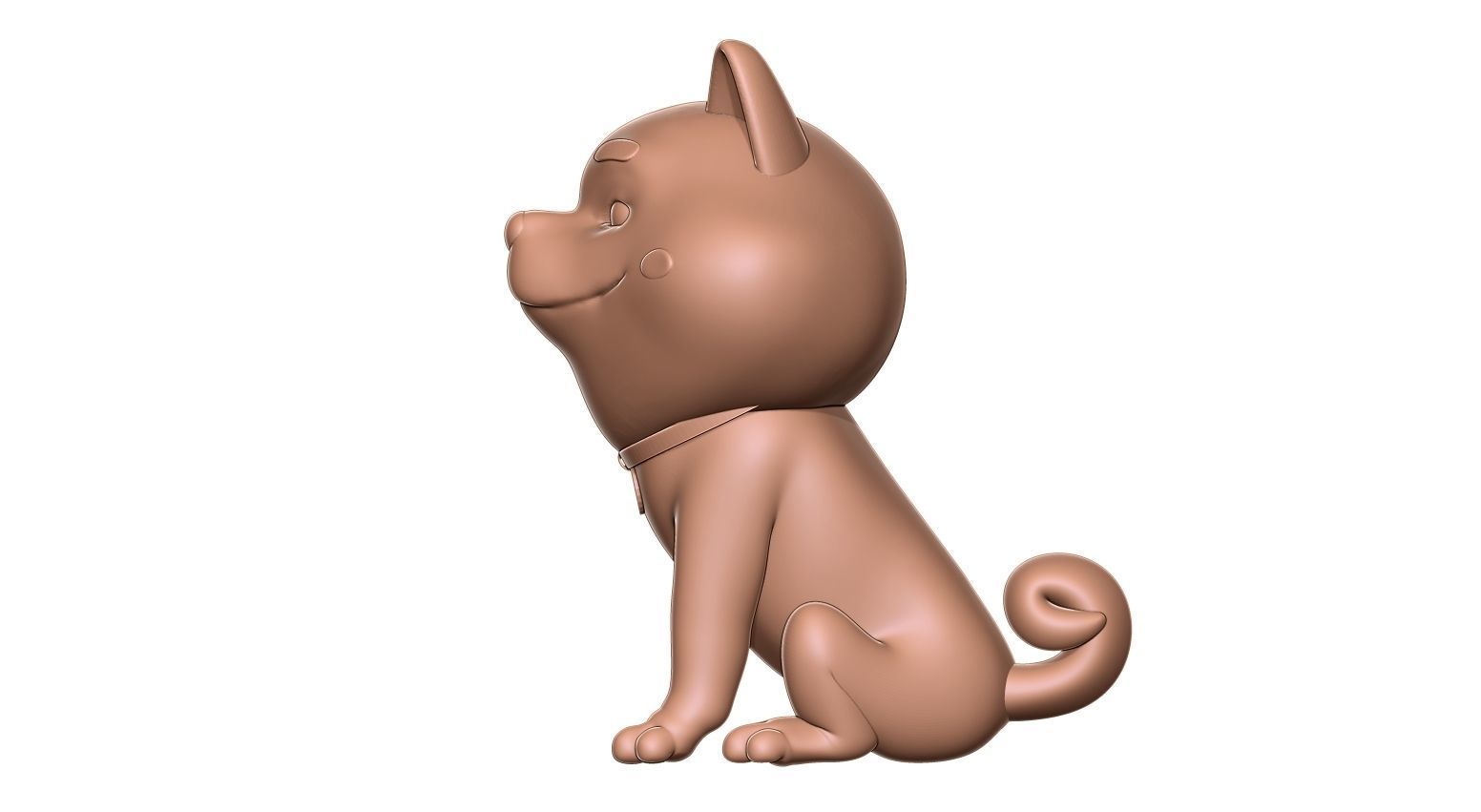 Akita dog 3D print model 3D print model_1