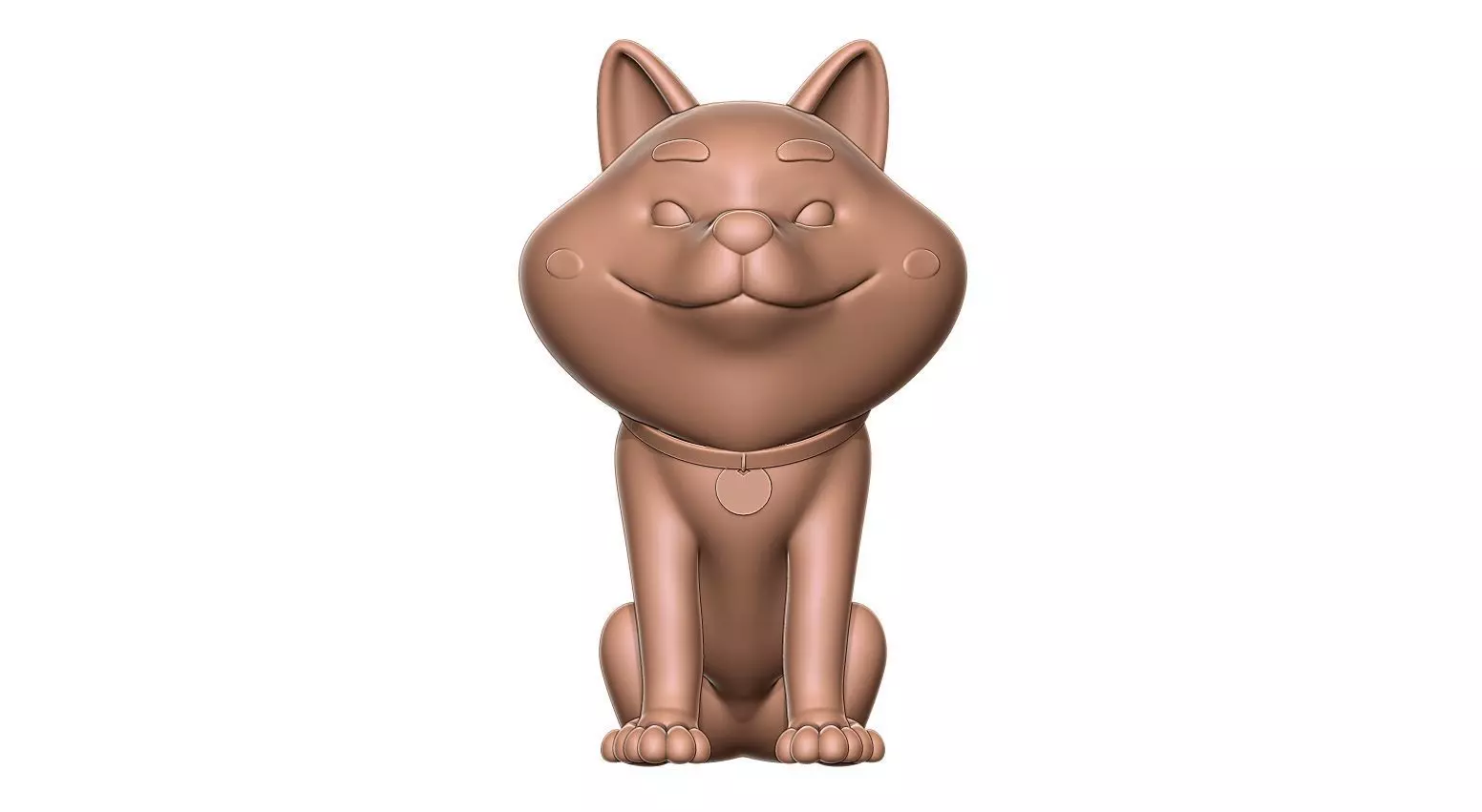 Akita dog 3D print model 3D print model_0