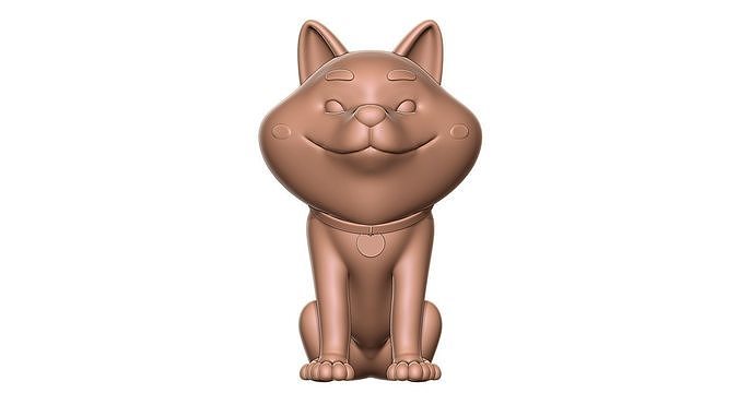 Akita dog 3D print model 3D print model