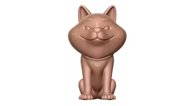 Akita dog 3D print model 3D print model
