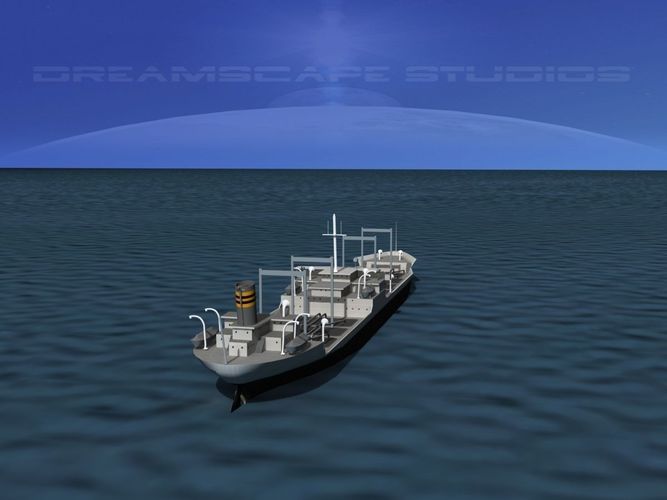 Tanker Ship 1940s era 3D model