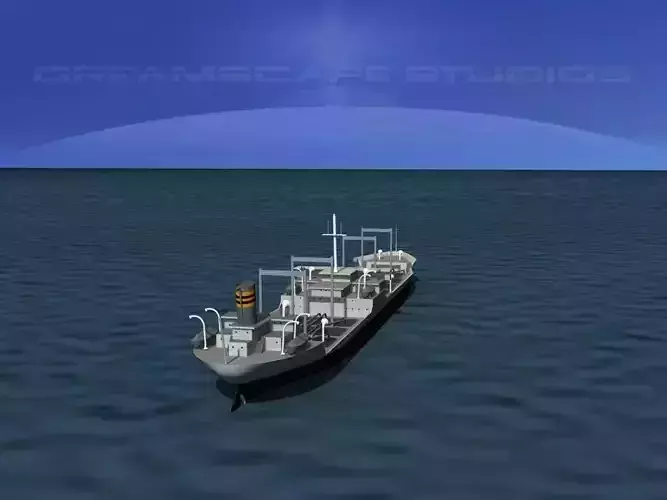 Tanker Ship 1940s era 3D model