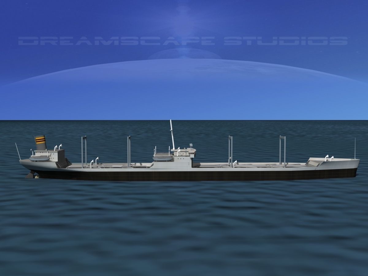 Tanker Ship 1940s era 3D model_5