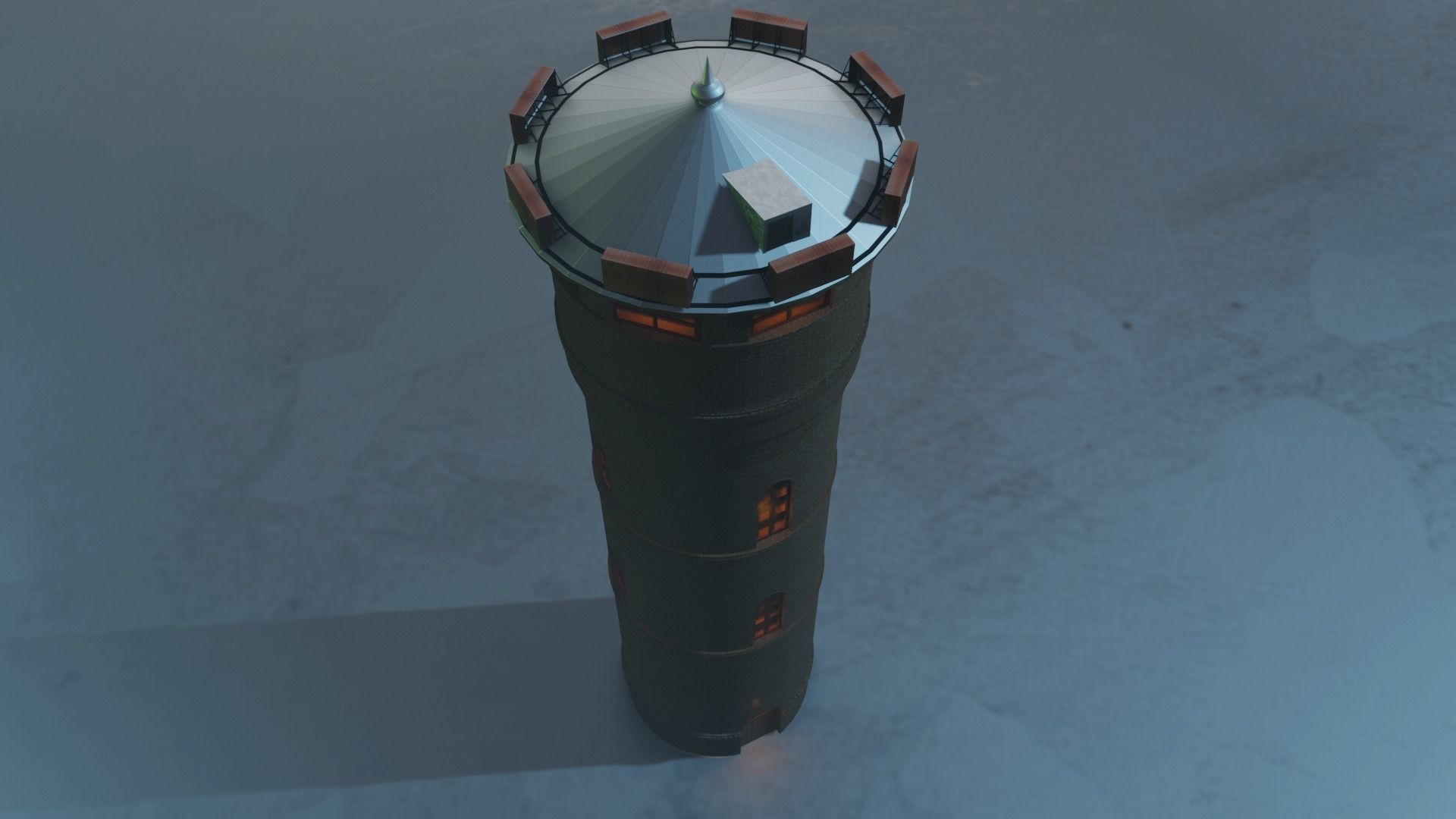 Tower - Restoration 3D model_2