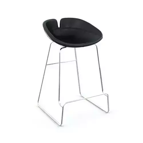 Backless Black Chair