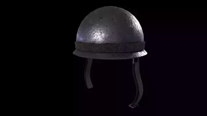 Old WW2 US Army Helmet -  Game Ready - Low Poly PBR 3D Model