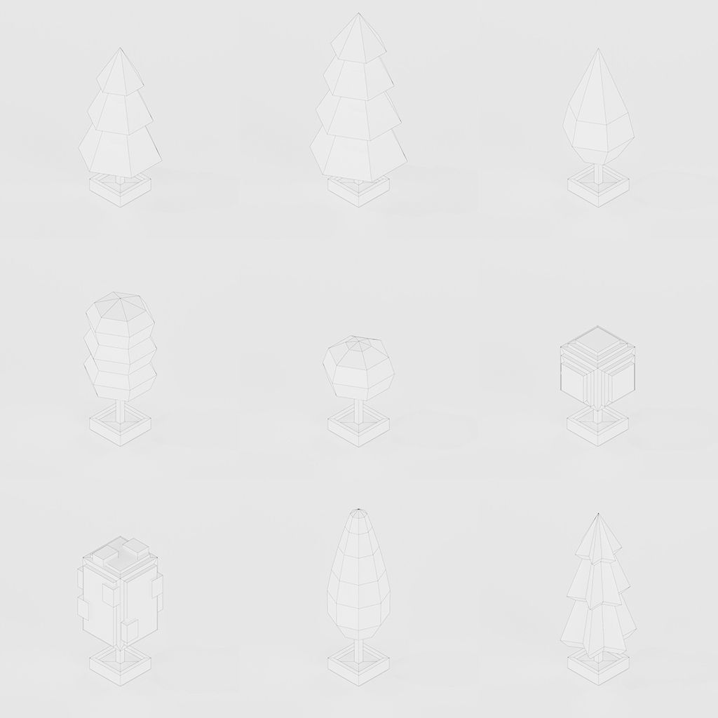 Isometric Low poly City Pack Low-poly 3D model_22