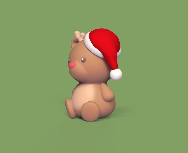Cute Reindeer 3D print model_1