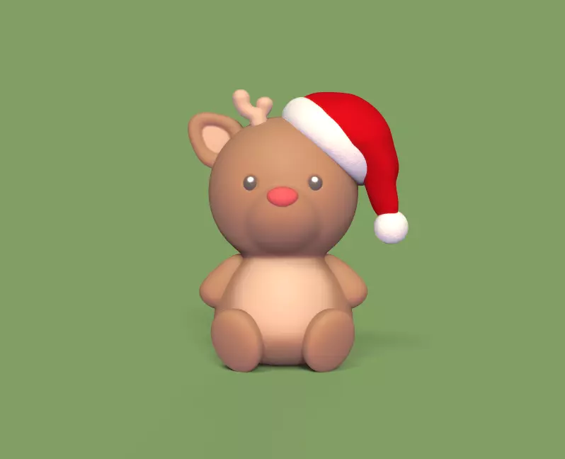 Cute Reindeer 3D print model_0