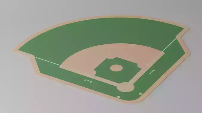 Cartoon Lovely Baseball Field