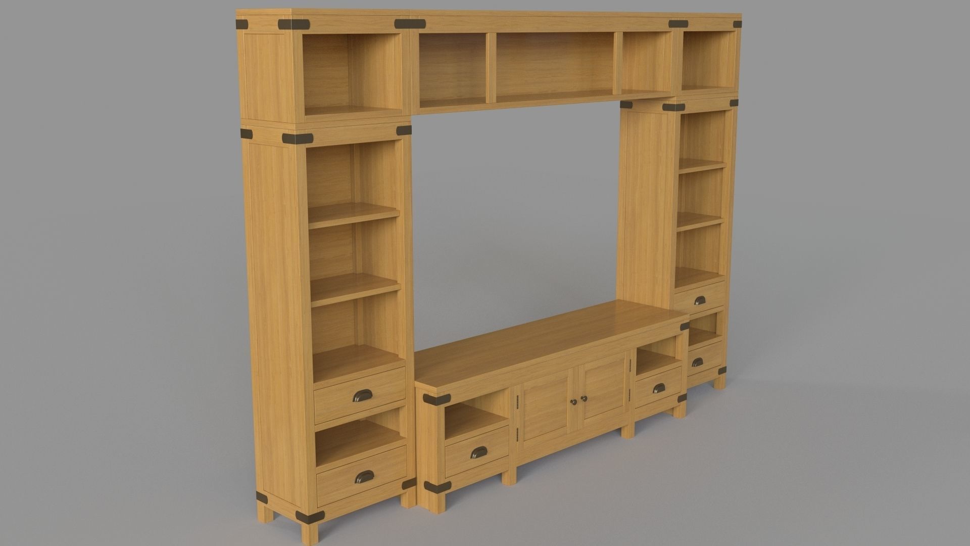 Entertainment Center 3D model_2
